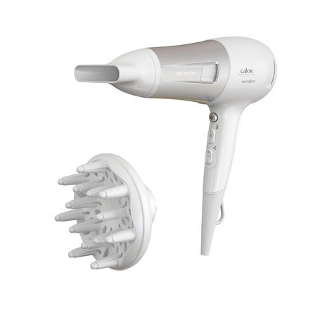 Calor Powerline sèche-cheveux, Technologie Booster ionique pour la brillance, Thermo Control, 6 réglages vitesse/température, Co