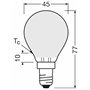 OSRAM Lampe LED dimmable Superstar avec un rendu des couleurs particulièrement élevé (CRI90), E14-base, verre dépoli ,Blanc froi