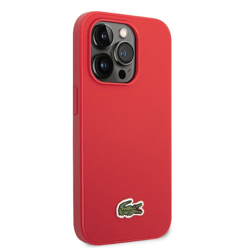 Image secondaire de LACOSTE Étui Iconic Petit Piqué Logo pour iPhone (Rouge, iPhone 14 Pro Max)