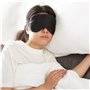Amazon Basics Masque de sommeil incurvé en véritable soie naturelle de mûrier avec sangle réglable, noir