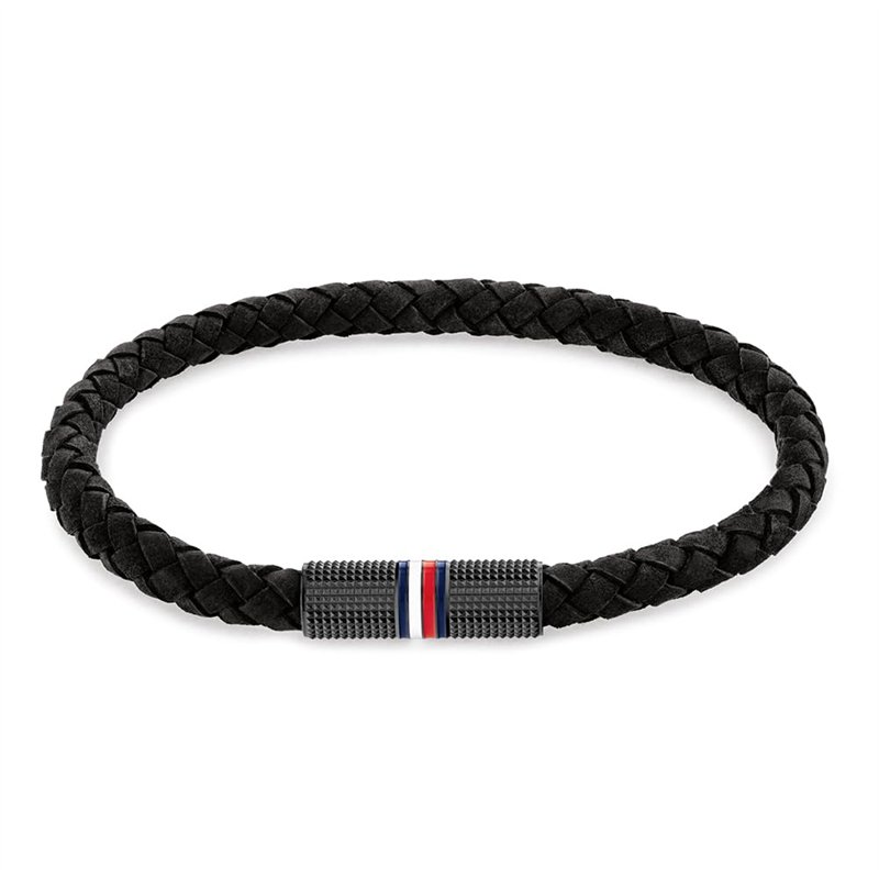 Tommy Hilfiger Jewelry Bracelet en Cuir Tressé pour Homme Couleur Noire - 2790459
