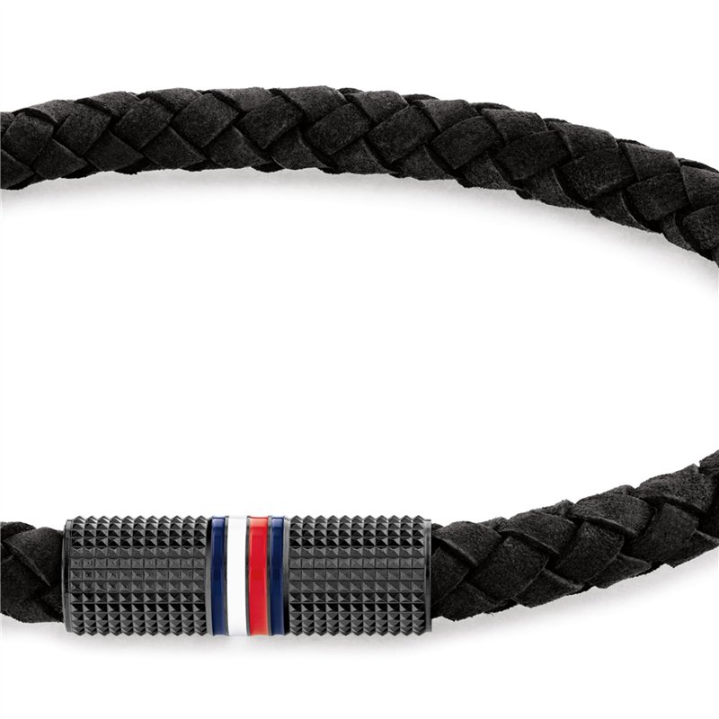 Image secondaire de Tommy Hilfiger Jewelry Bracelet en Cuir Tressé pour Homme Couleur Noire - 2790459