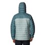 Columbia Powder Lite Hooded Jacket, Doudoune À Capuche Homme, Niagara/Metal, Taille XL