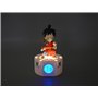 TEKNOFUN - Licence Officiel One Piece - Réveil Lumineux Luffy - Bleu, Rouge et Noir - Fonctionne avec Piles (3X AAA) ou USB (câb