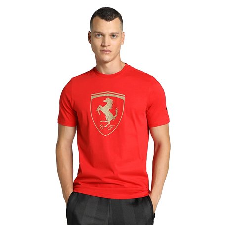 PUMA T-Shirt avec Grand écusson Scuderia Ferrari Race Homme S Rosso Corsa Red