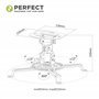 Perfect Support pour projecteurs, inclinable de -15°/ +15°, pivotant à 360°, Rotatif à 360°, Distance au Plafond 15 cm, Charge m