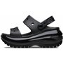 Crocs Classic Mega Crush Sandales Noires pour Femme, Noir, 7 UK