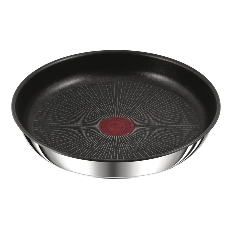 TEFAL Ingenio Preference Poêle 26 cm, Induction, Revêtement antiadhésif, Acier inoxydable, Empilable, Indicateur de température,