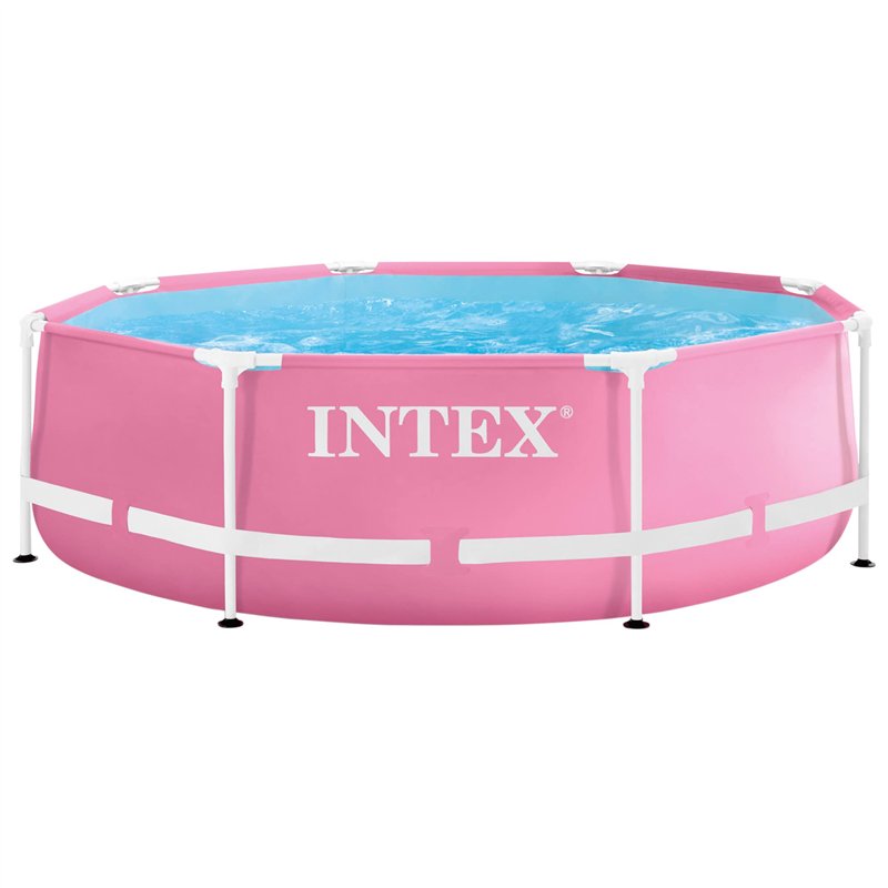 Intex 2,44 m x 76 cm Pink Metal Frame Pool, Dimensions de la Configuration : 2,44 m x 76 cm (28290NP)