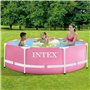 Intex 2,44 m x 76 cm Pink Metal Frame Pool, Dimensions de la Configuration : 2,44 m x 76 cm (28290NP)