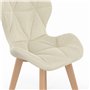 IDMarket - Lot de 4 chaises ROBINE en Tissu Beige pour Salle à Manger