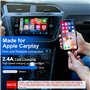 KETAKY Plus Lot de 2 Câble Lightning Spiralé, certifiés Ap-ple Carplay et MFi, chargeur Câble iPhone rétractable avec transmissi