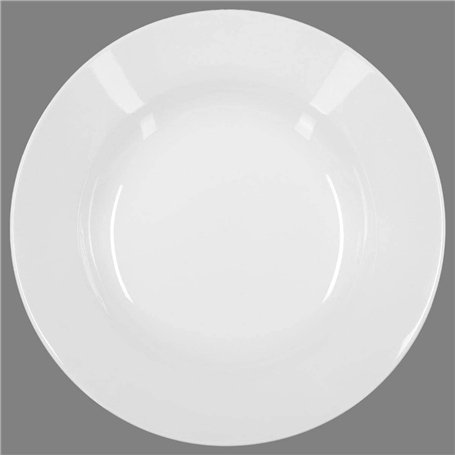Lot De 6 Assiettes Creuses Rondes - D 20 Cm - Blanc