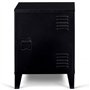 IDMarket - Table de Chevet Ester 1 Porte métal Noir Design Industriel
