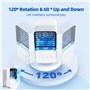 OMISOON Climatiseur Portable, Climatiseur Mobile Silencieux 4 en 1, 120° Oscillation, Refroidisseur d'air de 700 ml, 3 Vitesses,