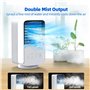 OMISOON Climatiseur Portable, Climatiseur Mobile Silencieux 4 en 1, 120° Oscillation, Refroidisseur d'air de 700 ml, 3 Vitesses,