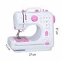 Retoo Machine À Coudre Électronique, Alimentation 230V, Mini Machine À Coudre Portable, 12 Points Différents Et Pédale, 2 Niveau