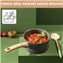 Tefal Casserole 20 cm, Induction, Revêtement antiadhésif céramique, Eco-conçue, Recyclée, Cuisson saine, Fabriqué en France, Ren