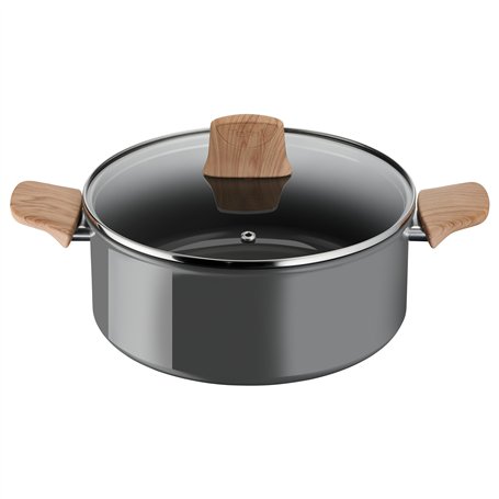 Tefal Renew Faitout 24 cm, Revêtement antiadhésif céramique, Eco-conçue, Recyclée, Cuisson saine, Thermo-Signal, Ustensile sûr,