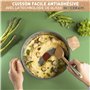 Tefal Renew Faitout 24 cm, Revêtement antiadhésif céramique, Eco-conçue, Recyclée, Cuisson saine, Thermo-Signal, Ustensile sûr,