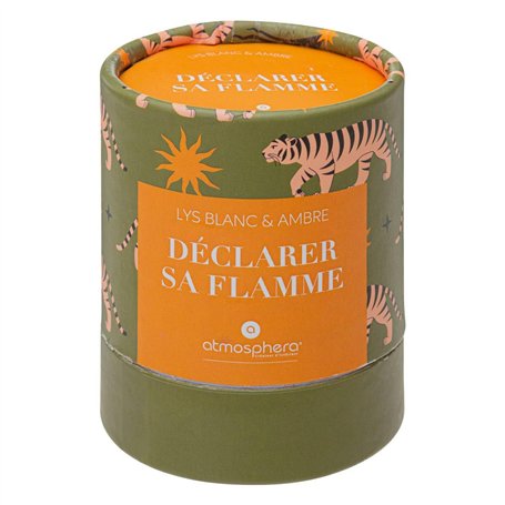 Atmosphera - Bougie parfumée Jomy - lys blanc et ambre - 200g