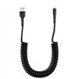 Câble Lightning enroulé Compatible Apple Carplay [Certifié Apple MFi] Chargeur iPhone rétractable avec synchronisation de donnée