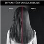 Calor x KARL LARGERFELD Easyliss Lisseur, Simple Mono température 200°C, Revêtement céramique tourmaline, 2 en 1 lisse ou boucle