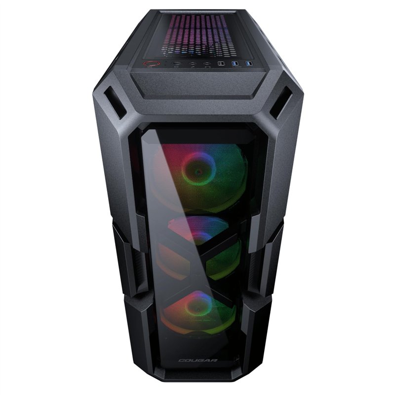 Image secondaire de COUGAR GAMING | BOITIER PC GAMING | BOITIER MX440G RGB VERRE TREMPE - 3 ventilateurs RGB inclus - 2 ports USB 3. 0 et 1 port USB