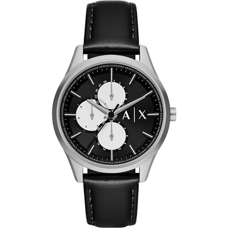 Armani Exchange Montre pour homme, quartz/mouvement multiple, boîtier de 42 mm avec bracelet en cuir AX1872