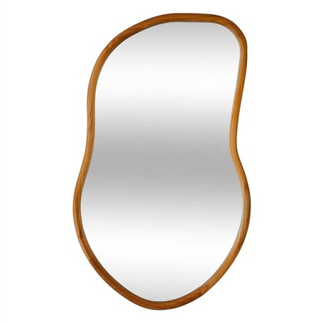 Atmosphera Créateur d'Intérieur - Miroir Livia Forme Organique - Miroir Mural en Bois pour Chambre, Salon, Entrée - L45 x H75 cm