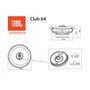 JBL Club 64 Gen 3 - Haut Parleur Voiture 16.5 cm de Harman Kardon pour Une Mise à Niveau Supérieure : Enceinte 180 Watt Max, Hau
