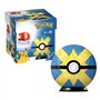 Ravensburger - Puzzle 3D Pokemon Pokeball Bola Rápida, Pokebola amarilla y azul, puzzles niños 6 años, construcción, 54 piezas n