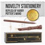 Harry Potter Levitating Wand Pen - Colourful Crest - Magical Desk Accessories, Stationery, & Collectible