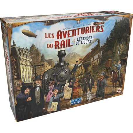 LES AVENTURIERS DU RAIL LEGACY: Légendes de L'Ouest - Jeu de Société Ferroviaire Immersif pour Enfants dès 10 ans - Campagne en 