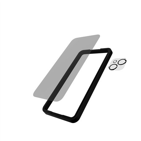 Tech21 Écran de confidentialité en verre à impact avec protecteur d'objectif d'appareil photo pour iPhone 15 Plus