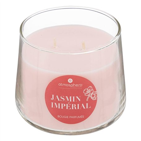 Atmosphera - Bougie parfumée Izor en verre D10cm rose