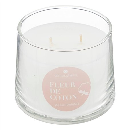 Atmosphera - Bougie parfumée Izor en verre D10cm blanc