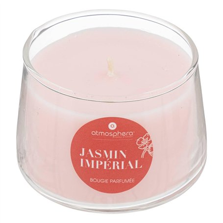Atmosphera - Bougie parfumée Izor en Verre D7,5cm Rose