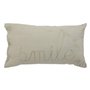 Atmosphera - Coussin rectangulaire Lili en Gaze de Coton 50x30cm Blanc