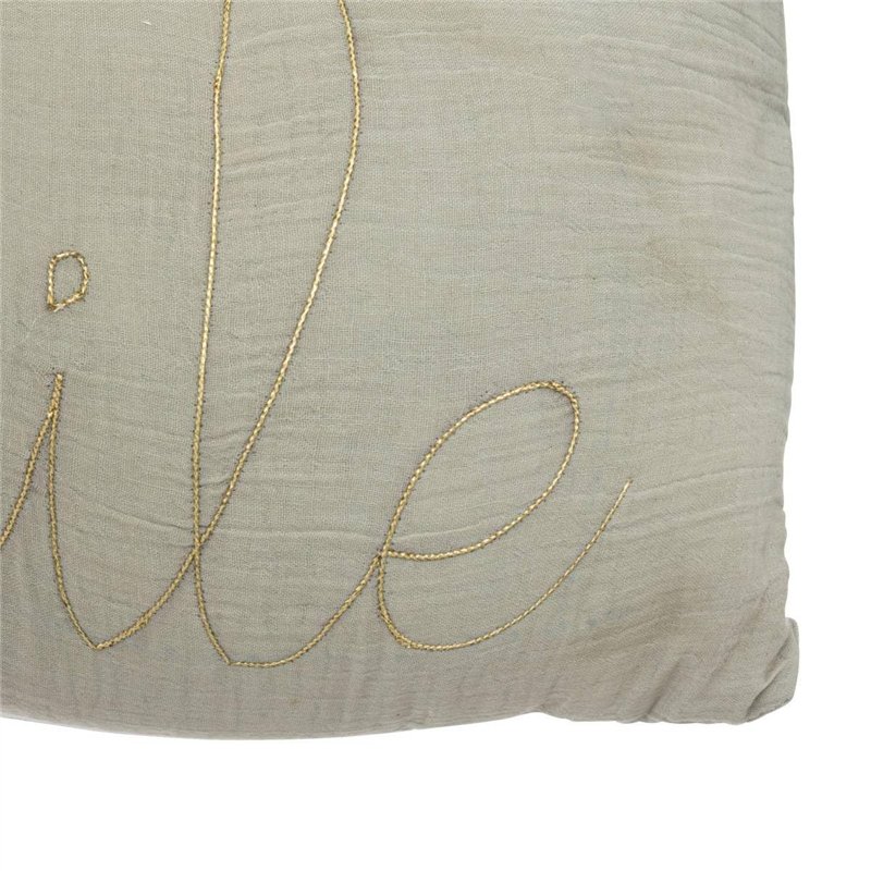 Image secondaire de Atmosphera - Coussin rectangulaire Lili en Gaze de Coton 50x30cm Blanc