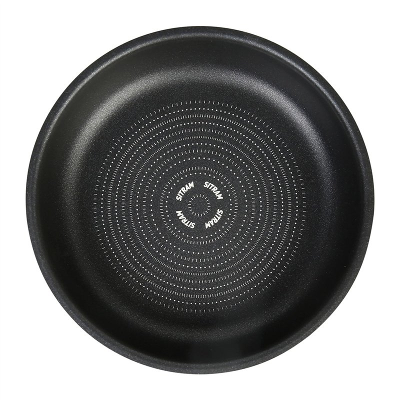 Image secondaire de Sitram 715485 Lot de 3 Poêles Aluminium pressé SITRAMOVIBLE FAMILY Ø 20/24/28 cm, Revêtement intérieur anti-adhésif sans PFOA -