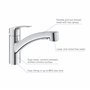 GROHE Eurosmart 3030510F Mitigeur d'évier de cuisine avec double pulvérisation extractible 1/2" Chromé