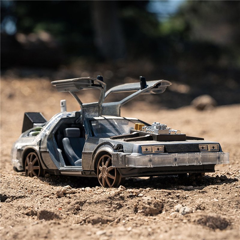 Image secondaire de Jada Toys - Time Machine - Back to The Future 3 - Voiture Miniature en métal - 1:24 - Portes ouvrantes - Lumière LED - Version a