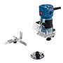Bosch Professional affleureuse GLF 55-6 (moteur de 550 W, 33 000 tr/min, avec 2 clés, 1 sac de collecte, butée parallèle, guide 