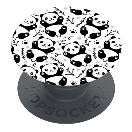 PopSockets | PopGrip | Support extensible et poignée pour smartphones et tablettes | Support de doigt Basic Panda Boom