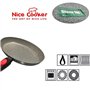 Nice Cooker Poêle à Poisson Ovale - Roc-Tec®. *38 cm* Vraies particules de Pierre. Antiadhésif - Tous Feux dont Induction + Four