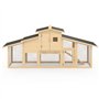 IDMarket - Poulailler VIP avec pondoir et clapier Double XXL en Bois
