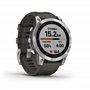 Garmin - Fenix 7 - Montres GPS Multisports connectée Haute Performance - Silver avec Bracelet Gris - Boitier 47mm (Reconditionné