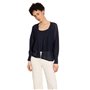 STREET ONE A253778 Cardigan en Maille, Bleu Foncé, 46 Femme Pull-Over