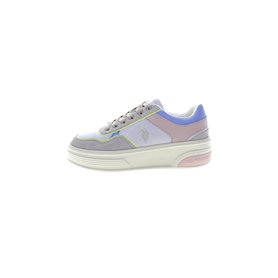 Scarpe US Polo sneaker Asuka 004A in suede beige/ ecopelle rosa/ multicolore DS24UP04 37